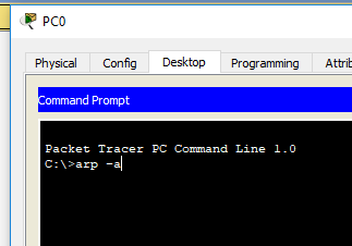 Cisco Packet Tracer ARP